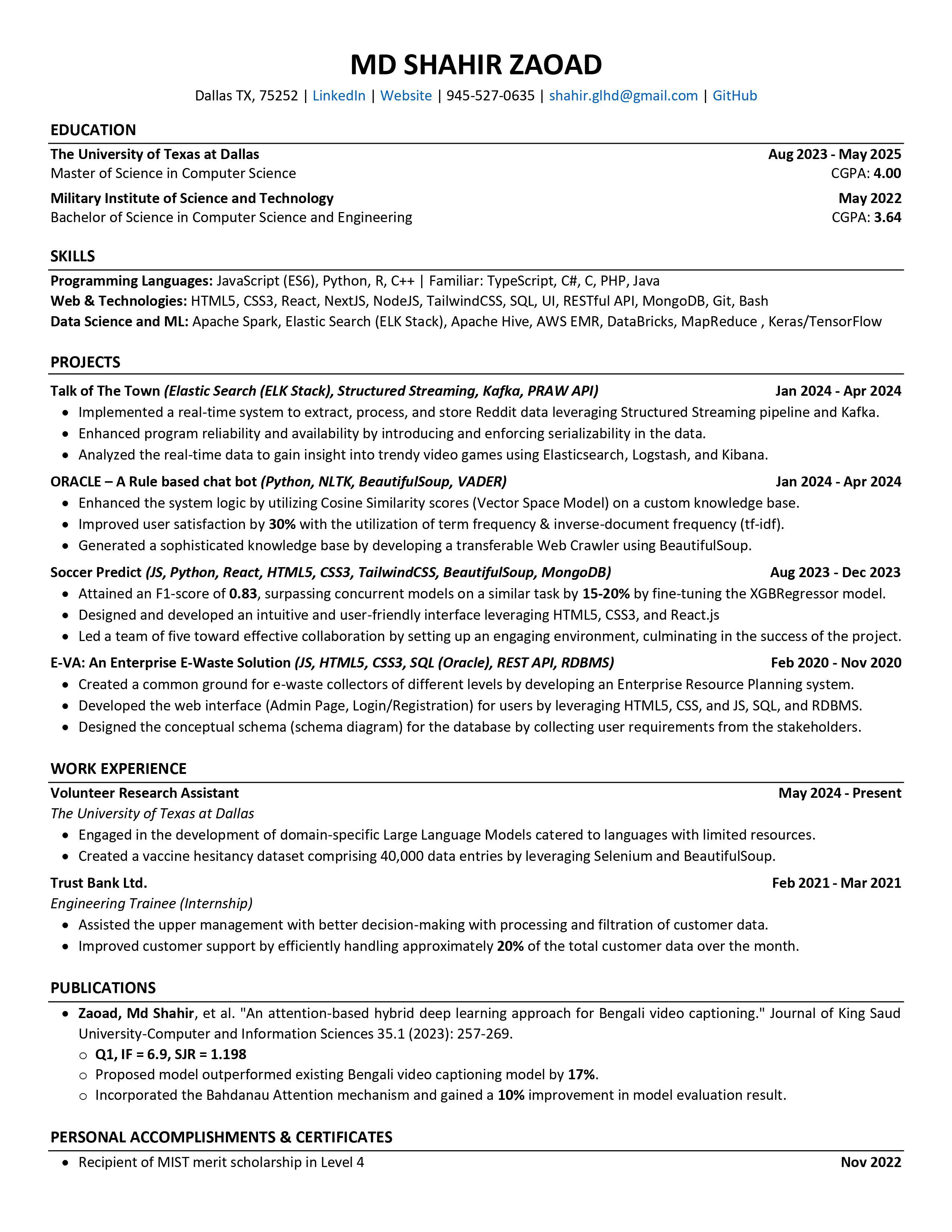 My Resume